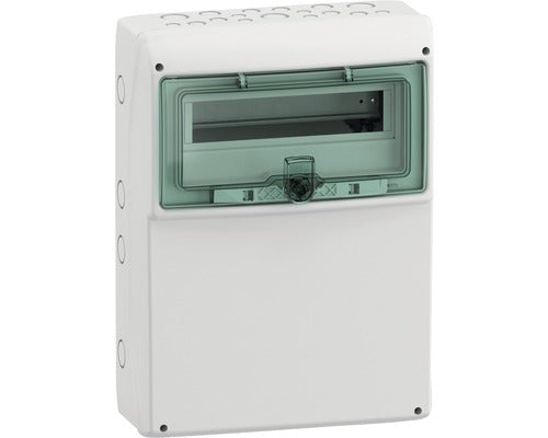 Tablou electric (cofret) Schneider Electric Kaedra 13192, 13 module, montaj aparent, cu zona pentru prize/intrerupatoare, IP65