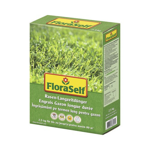 Ingrasamant cu actiune indelungata pentru gazon FloraSelf 2,5 kg,80 m²