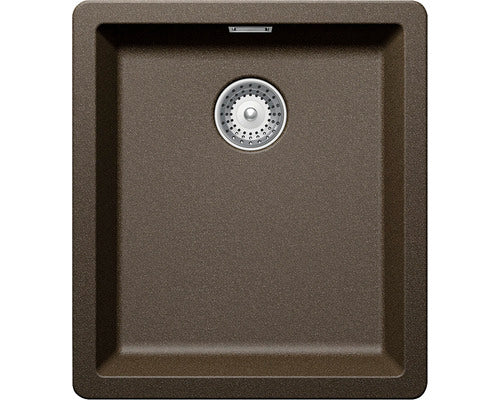 Chiuveta granit Schock Greenwich N-100S Bronze Cristadur, 406 x 456 mm, adancime cuva 200 mm, montare sub blat