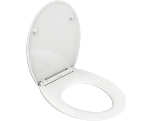 Capac WC FORM & STYLE Maui, duroplast, inchidere lenta, cu iluminare LED, alb