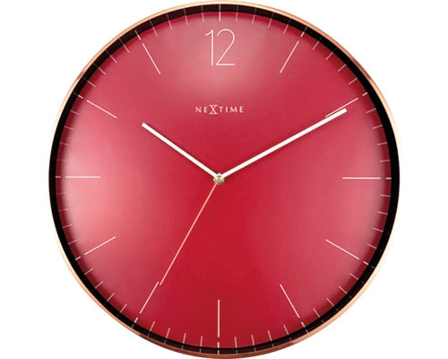 Ceas Perete Nextime Essential Copper Rosu Ø 40 Cm