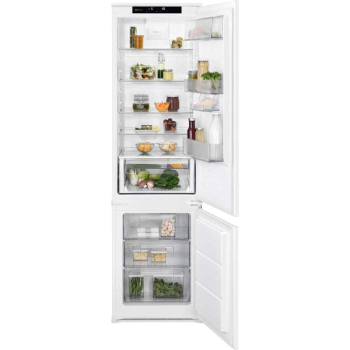 Combina frigorifica incorporabila Electrolux LNS8FF19S, 269 l, Semnal acustic, Usa reversibila, Control electronic, Control umiditate, Clasa F, H 189 cm