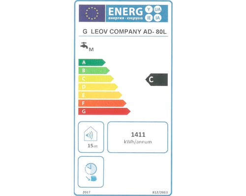 Boiler electric Aquastar AD-80 80L, 1500W, CEE C, reglaj extern al temperaturii, montaj vertical