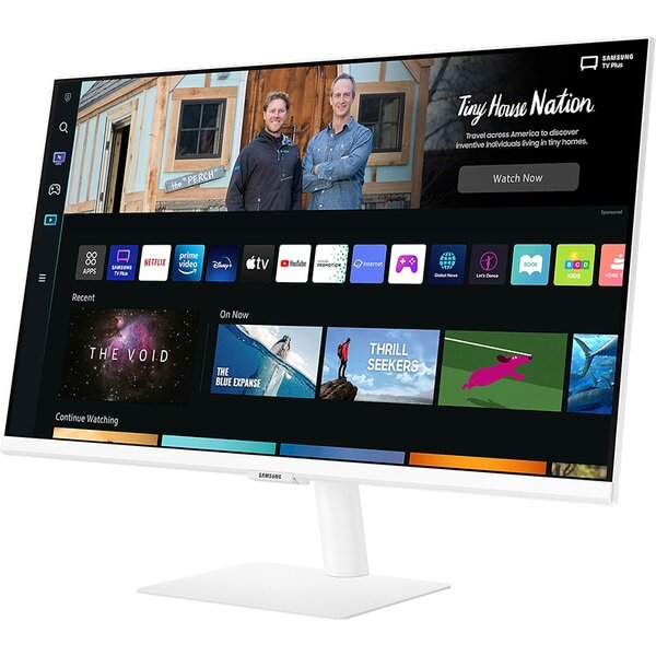 Monitor, Samsung, SMART 27", FHD, VA, HDR10, HDMI, USB, Bluetooth, Wifi, Telecomanda, Alb