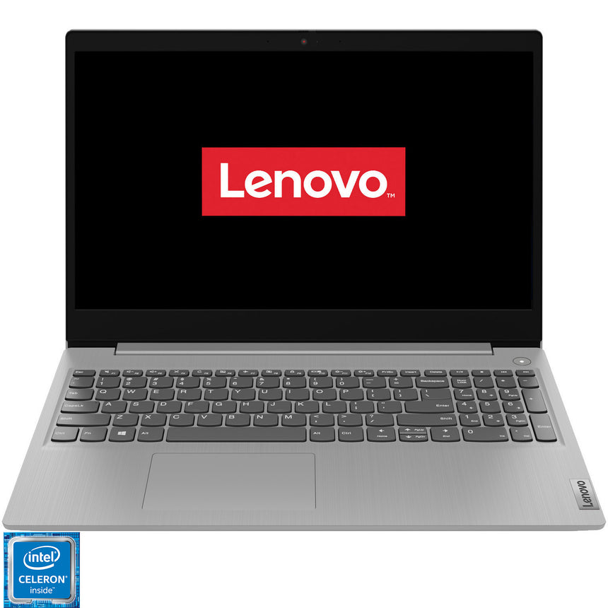 Laptop Lenovo IdeaPad 3 15IGL05 cu procesor Intel® Celeron® N4120 pana la 2.60 GHz, 15.6", HD, 4GB, 256GB SSD, Intel® UHD Graphics 600, No OS, Platinum Grey