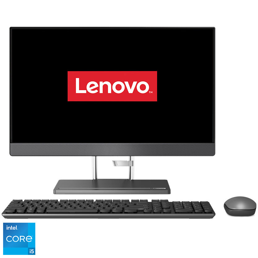 Sistem All-in-One Lenovo IdeaCentre AIO 5 24IAH7 cu procesor Intel® Core™ i5-12500H pana la 4.50 GHz, 23.8" QHD, IPS, 100Hz, 16GB, 512GB SSD M.2 2280 PCIe 4.0x4 NVMe, Integrated Intel Iris Xe Graphics, No OS
