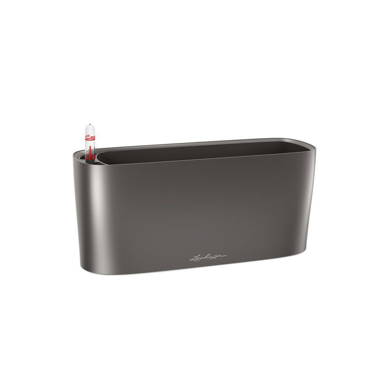 Jardiniera "DELTA 10 ALL-IN-ONE" LECHUZA, carbune metalizat, 1.18 Kg