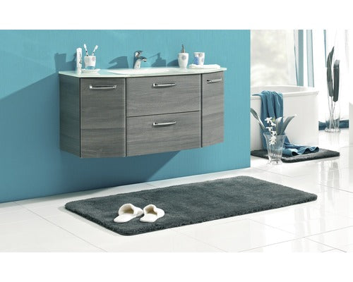 Baza Lavoar Baie, Pelipal Alika, 2 Usi, 1 sertar, PAL, 111 cm, Grafit