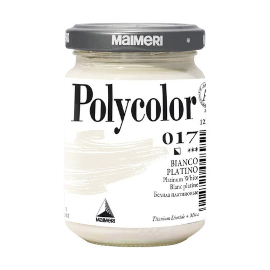 Vopsea vinilica Polycolor Maimeri - Platinum White - 140 ml
