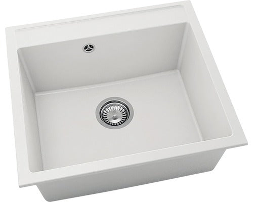 Chiuveta Bucatarie Cu O Cuva Fat Avangard 226 56x51 Cm, Fara Picurator, Fatgranit White