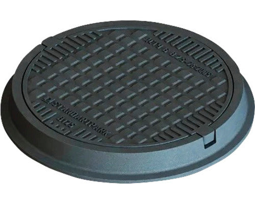 Capac Compozit VODALAND Ø 770 mm PL570 H 115 mm B125 Negru