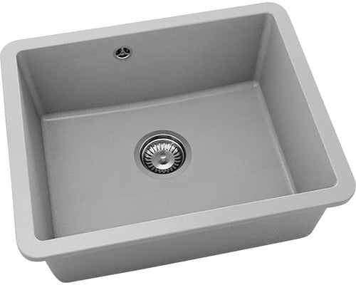 Chiuveta Bucatarie Cu O Cuva Fat Avangard 221 56x46 Cm, Fara Picurator, Montare Sub Blat, Fatgranit Grey