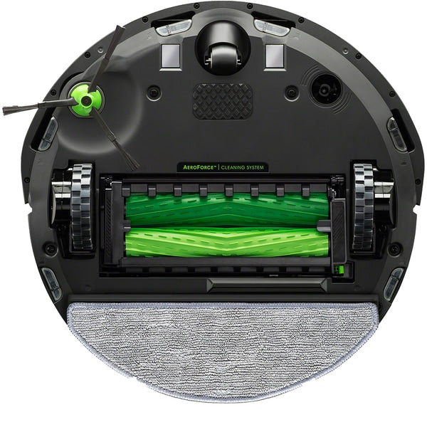 Robot de aspirare cu mop, iRobot Combo i8, i817840, sistem de curatare Aeroforce in 4 etape, recipient lavabil, navigare iAdapt, 10 harti in aplicatia iRobot Home, Dirt Detect, Keep out zone, negru