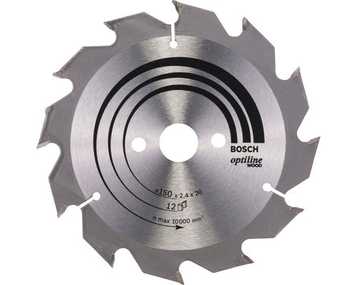 Disc Fierastrau Circular Bosch Zubehör Optiline Wood Ø150x2,4x20 Mm 12 Dinti