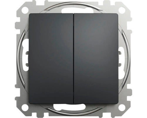 Intrerupator dublu Schneider Sedna Design SDD114105, 10AX, Antracit