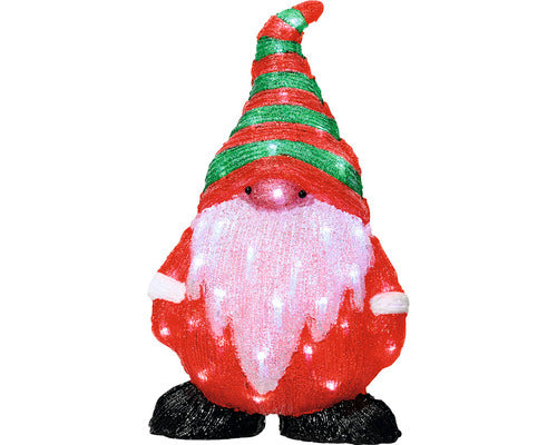 Figurina Gnom Lumineo 50 Led-uri H 41, 5 Cm Alb Rece