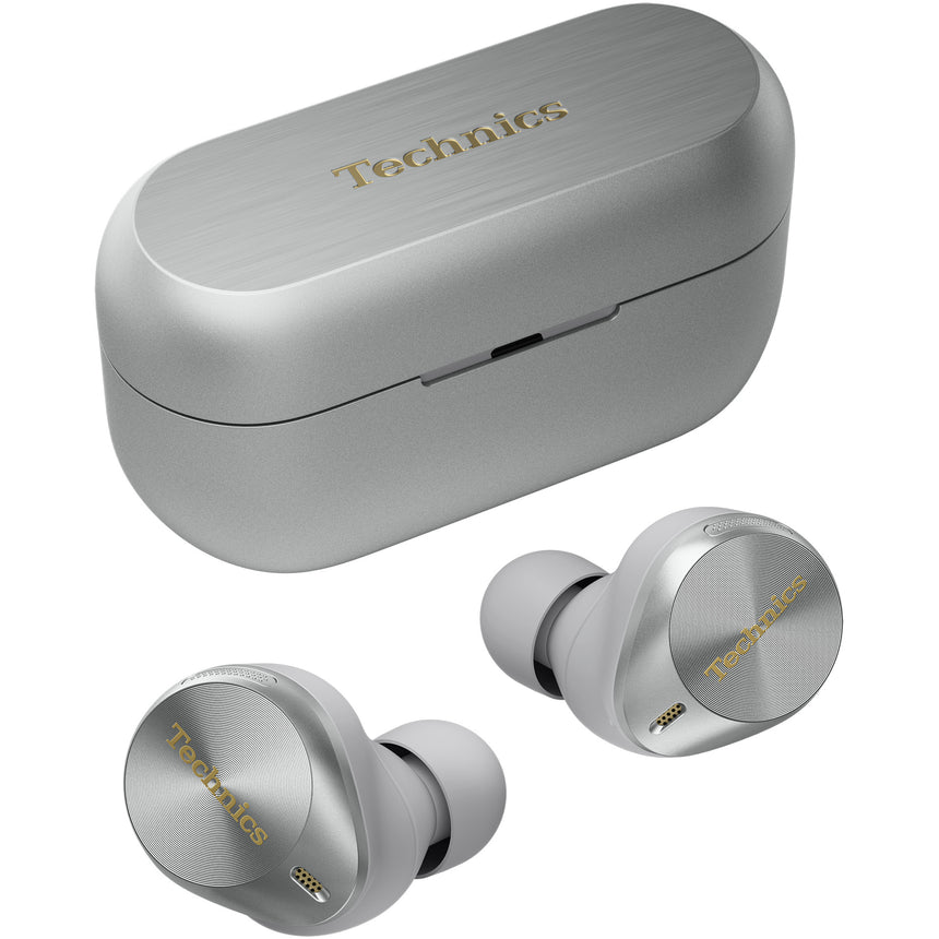 Casti In-Ear Technics EAH-AZ80E-S, True Wireless, Hybrid Noise Cancelling, Multipoint, Alexa built-in, JustMyVoice, Driver 10 mm, Argintiu