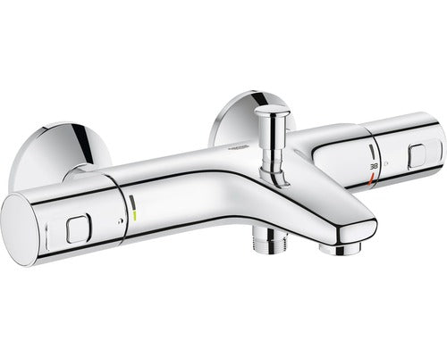 Baterie cada cu termostat Grohe Precision Start, 1/2'', diverter, protectie reflux, filtru impuritati, garnitura ceramica, crom