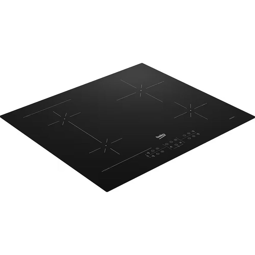 Plita incorporabila Beko HII64200SFMT, Inductie, 4 zone de gatit, Booster, Touch control, Stop & Go, OverHeat Safety System, Auto Shutdown, 60 cm, Negru