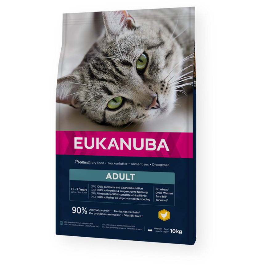 Hrana uscata pentru pisici adulte, EUKANUBA Cat Adult All Breeds Top Condition Chicken & Liver, cu pui 10 kg