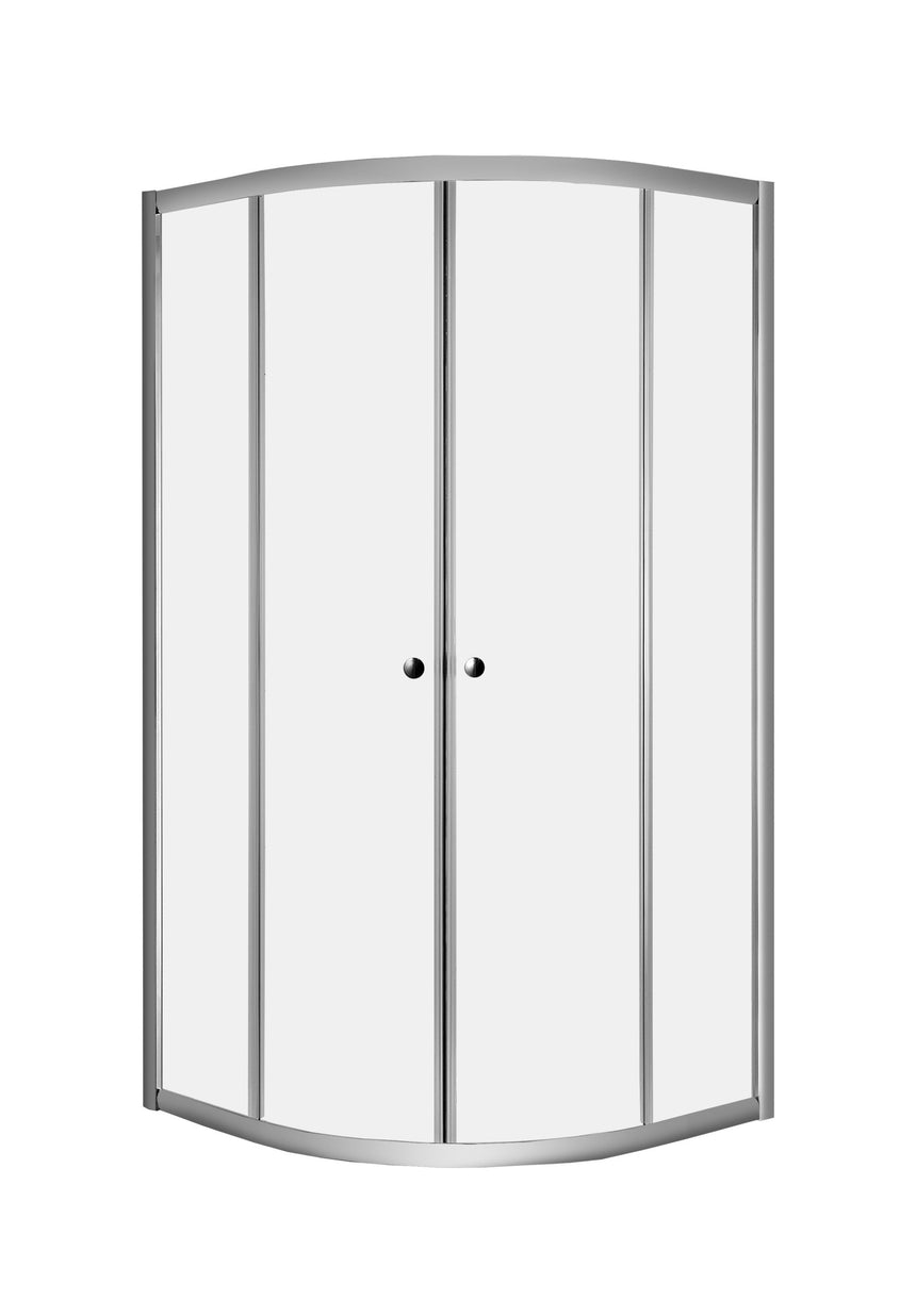 Cabina de dus semirotunda Radaway Classic A, 90x90x185 cm, sticla securizata Fabric, profil alb