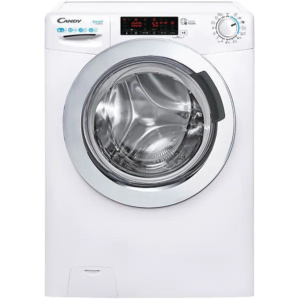 Masina de spalat rufe frontala slim cu uscator Candy Smart CSWS4 464TWMCE-S, 6/4 kg, 1400rpm, Clasa E, Alb