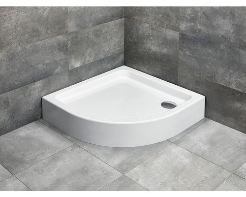 Cadita De Dus Semirotunda Radaway Laros A Compact 85x85x17 Cm Acril Alb Sla8585-01