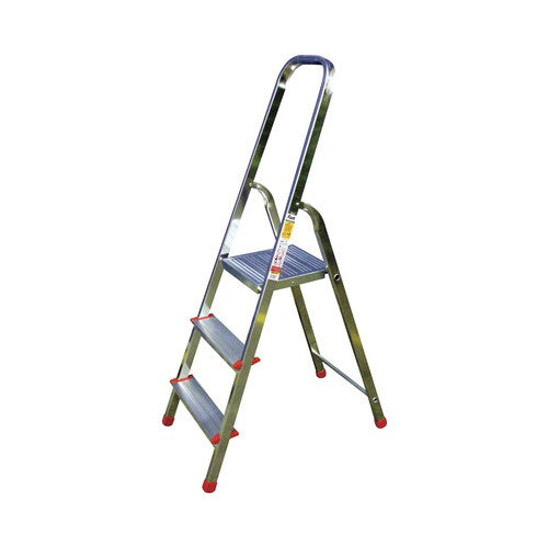 Scara aluminiu profesionala,1x3 trepte, pliabila, picioare antiderapante, trepte cu striatii antiderapante