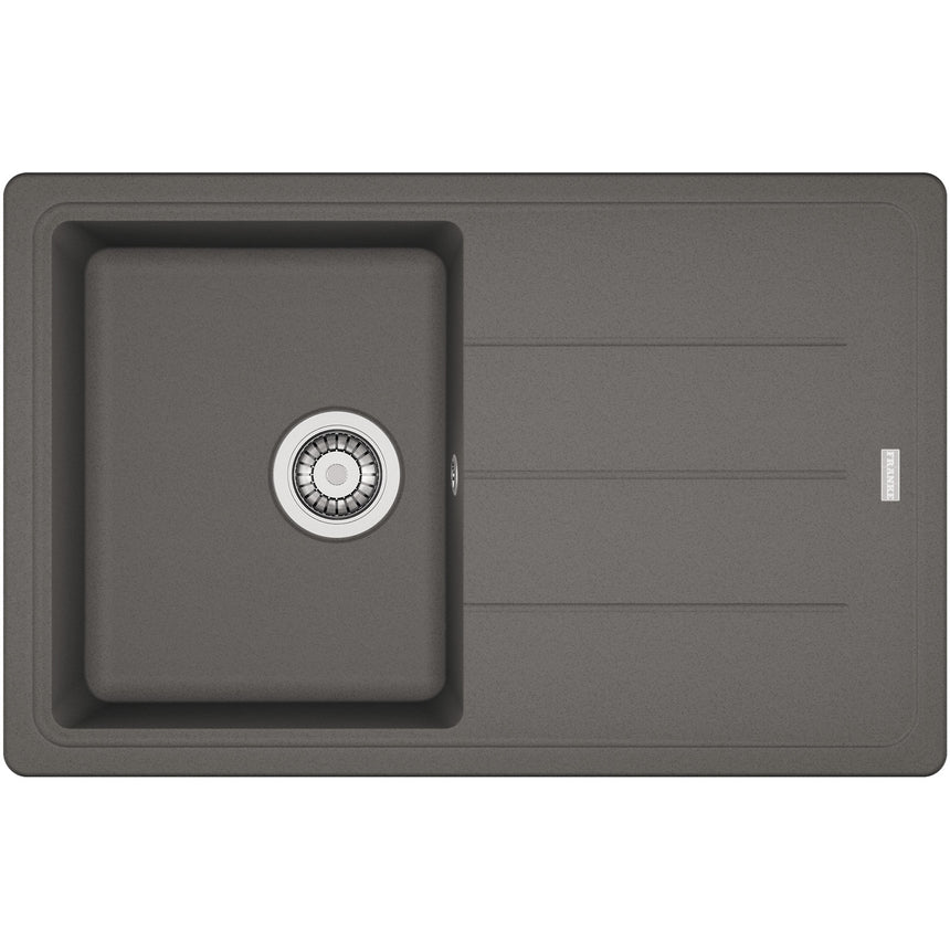 Pachet chiuveta bucatarie Franke BFG 611-78, 780x500 mm + Baterie Novara Plus, Stone Grey
