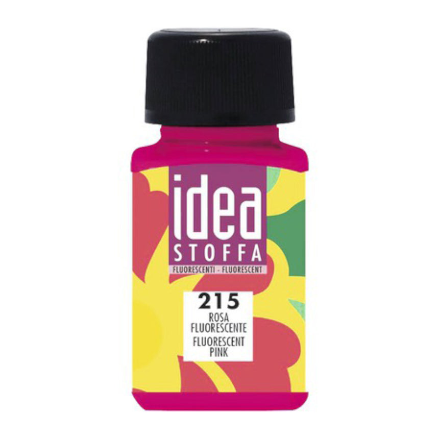 Vopsea Decorativa pentru Tesaturi Idea Stoffa Maimeri - Fluorescent Pink - 60 ml