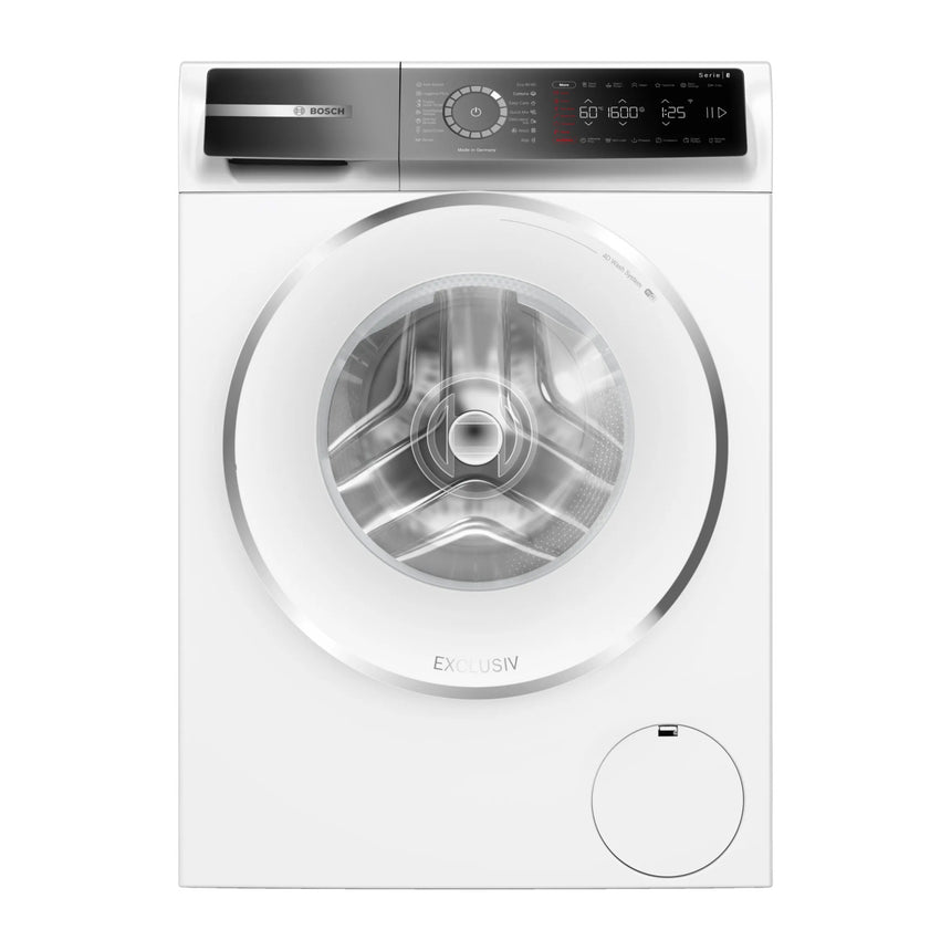 Masina de spalat cu incarcare frontala Bosch Seria 8 WGB256A2BY, 10 Kg, 1600 rpm, Home Connect, i-DOS, AquaStop, Display Touch control, Iron Assist, Clasa A, Alb