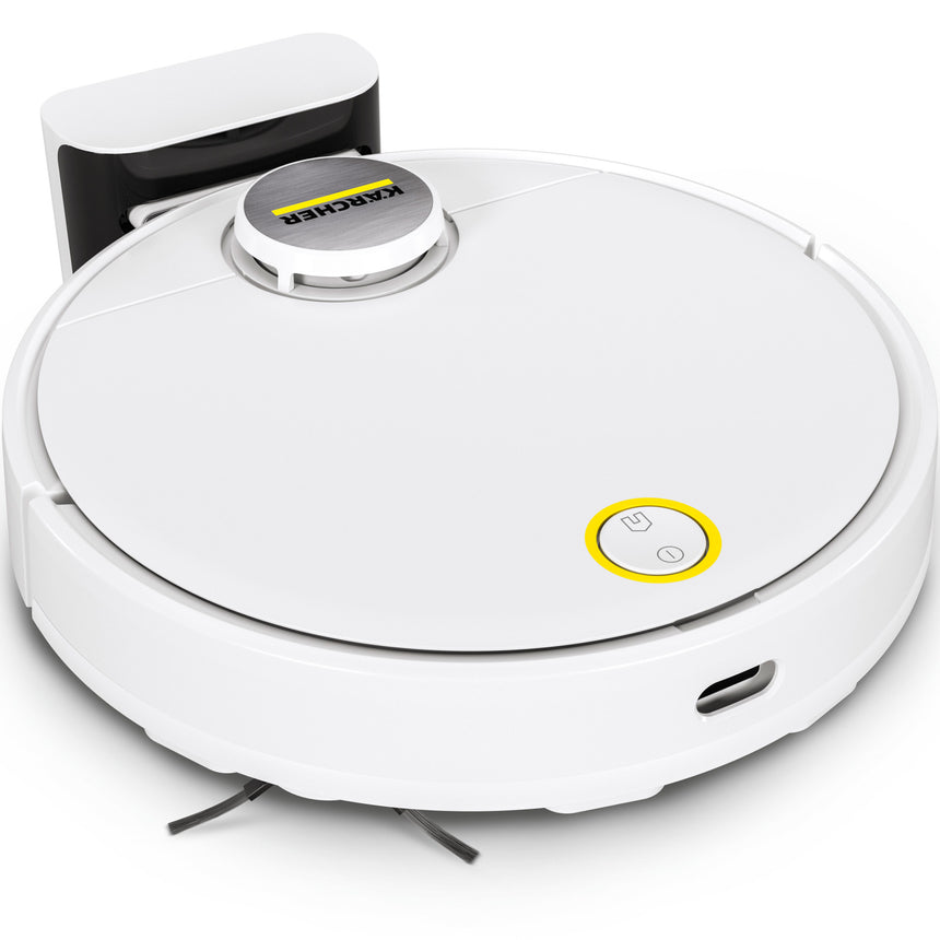 Aspirator robot cu functie de mop Karcher RCV 3, 33 W, navigatie LiDar, 3200 mAh, autonomie 120 min, 2500 Pa, senzor de cadere, recipient murdarie 500 ml, recipient apa 170 ml, 1.269-620.0, Alb