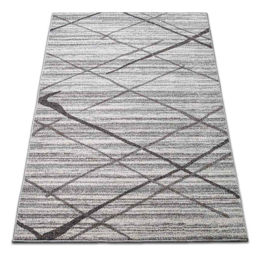 Covor Beenom, romburi, gri/bej, 60cm x 120cm,model 1012/0125