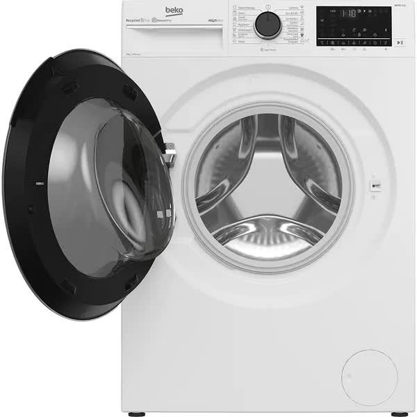Masina de spalat rufe frontala BEKO B5WFU59415W, AquaTech, SteamCure, 9 kg, 1400rpm, Clasa A, alb