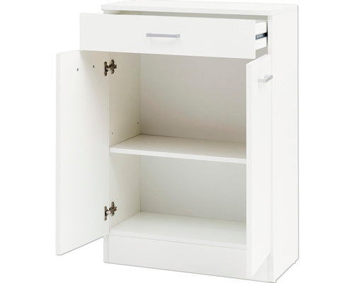 Dulap Baie Asezat Lorenz U600, 2 Usi 1 Sertar, PAL, 92,1x59,8 cm, Alb Perlat