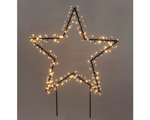Decoratiune Stea Lafiora 225 Led-uri 90x120 Cm Alb Cald