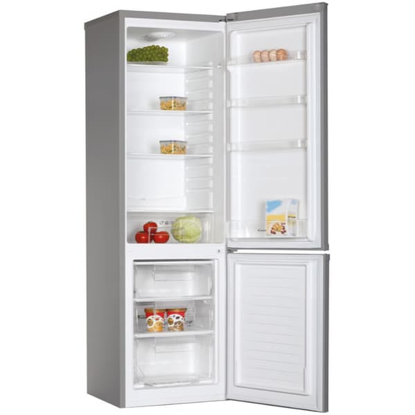 Combina frigorifica Candy CCG1S 518EX, 252 l, Super Freezing, Rafturi din sticla, Usi reversibile, Clasa E, H 180 cm, Inox