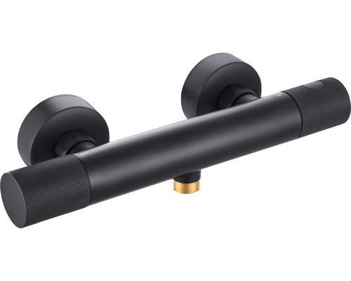 Baterie dus cu termostat form & style Kuda negru mat
