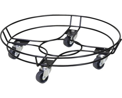 Suport Ghiveci Cu Roti, Wagner system, Otel, Negru, Ø 38 Cm, Capacitate Portanta 100 Kg