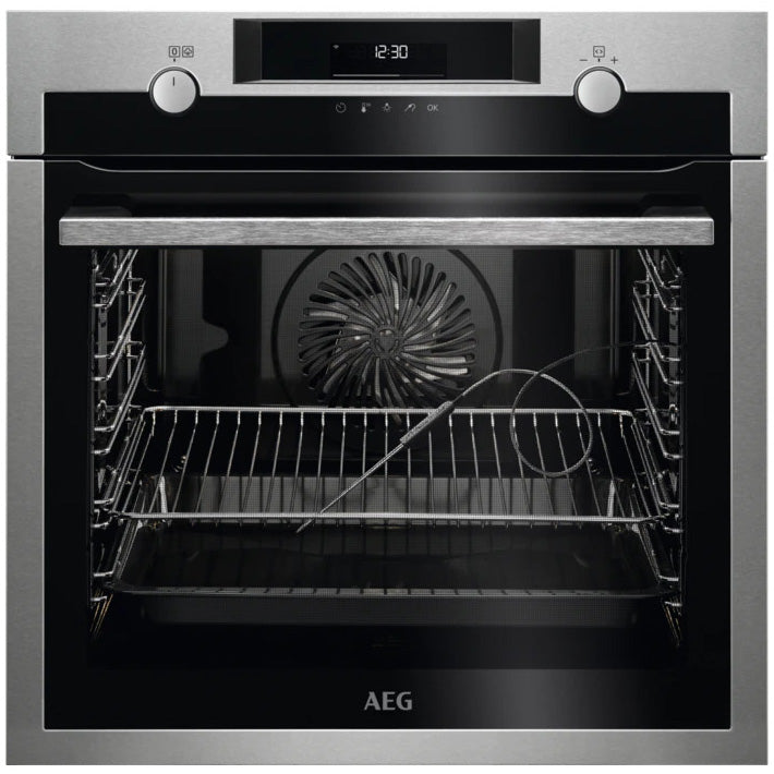 Cuptor incorporabil AEG BPE558370M, Electric, Multifunctional, 71l, Clasa A+, SteamBake, Wi-Fi, Autocuratare pirolitica, Grill, Inox antiamprenta