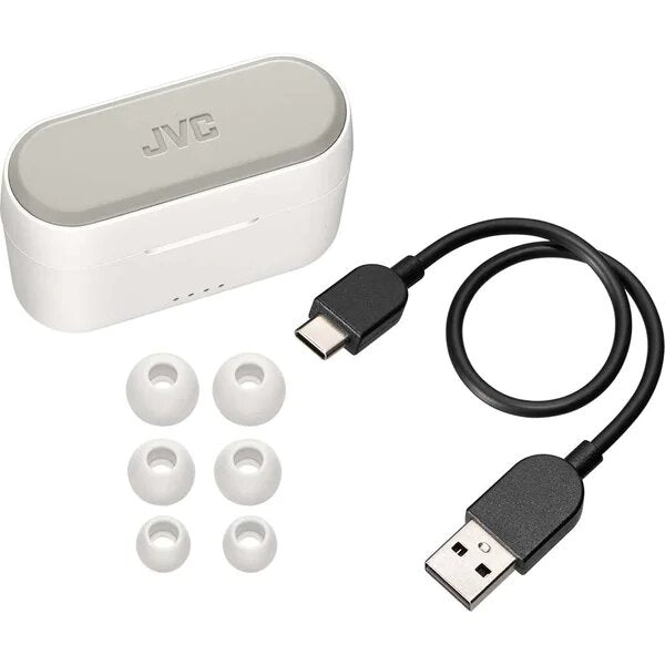 Casti JVC HA-A9T-W-E, True Wireless, Bluetooth, In-Ear, Microfon, Alb