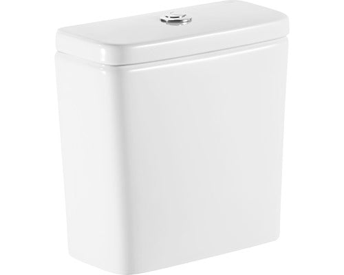 Rezervor WC ceramic Roca Debba, dubla comanda, 3-4,5 l, alimentare lateral stanga, alb