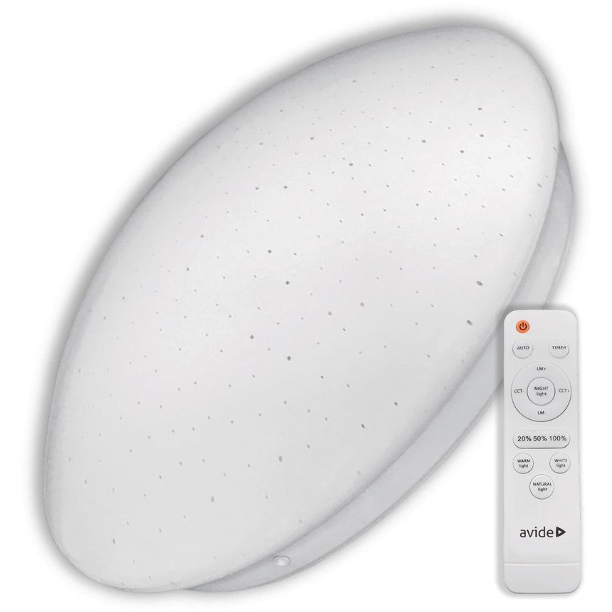 Plafoniera cu LED Avide, 80W(40+40), STELLA-CCT, 3 moduri de iluminare, telecomanda