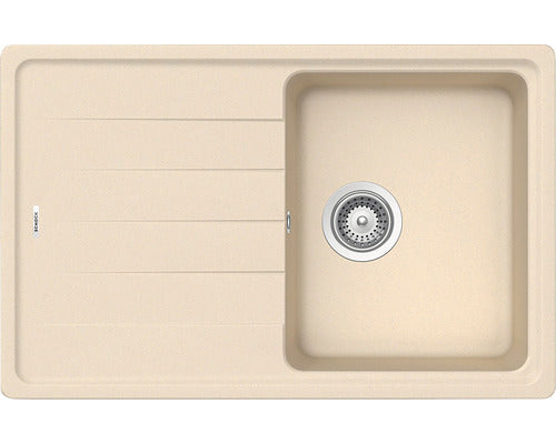 Chiuveta Bucatarie Cu O Cuva Schock Element D-100s 78x50 Cm, Cu Picurator, Reversibila, Cristalite Moonstone