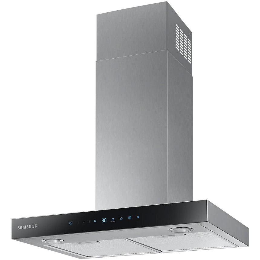Hota incorporabila decorativa Samsung NK24N5703BS/UR, Putere de absorbite 722 mc/h, Power Ventilation System, Auto conectivity, Lumina LED, 60 cm, Negru/Inox