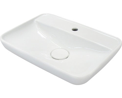 Lavoar Ceramic, Fackelmann Candia, pe Blat, 60 cm, Alb