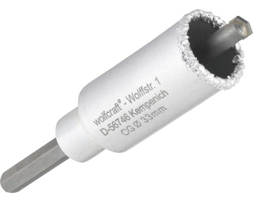 Carota Tungsten Wolfcraft Ø33mm, Cu Burghiu Si Hexagon