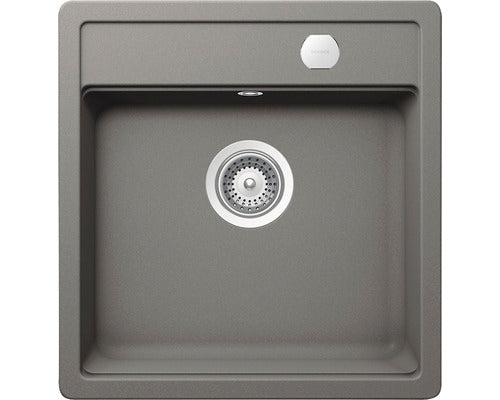Chiuveta Bucatarie Cu O Cuva Schock Mono N-100s 49x51 Cm, Fara Picurator, Cristadur Silverstone