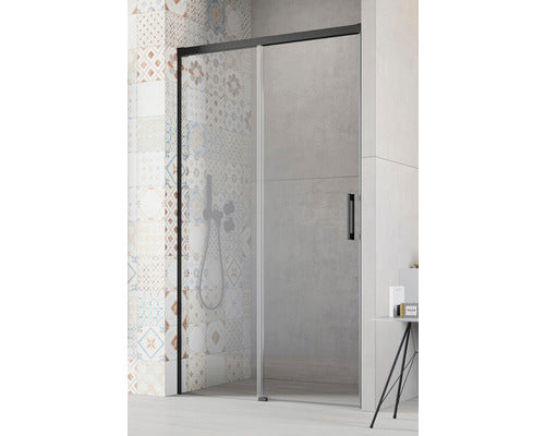 Usa glisanta pentru nisa Radaway Idea Black DWJ stanga 120x200,5 cm, sticla transparenta, profil negru