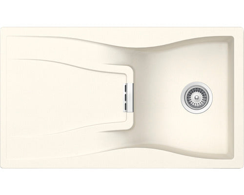 Chiuveta Bucatarie Cu O Cuva Schock Waterfall D-100 86x50 Cm, Cu Picurator, Reversibila, Cristadur Magnolia